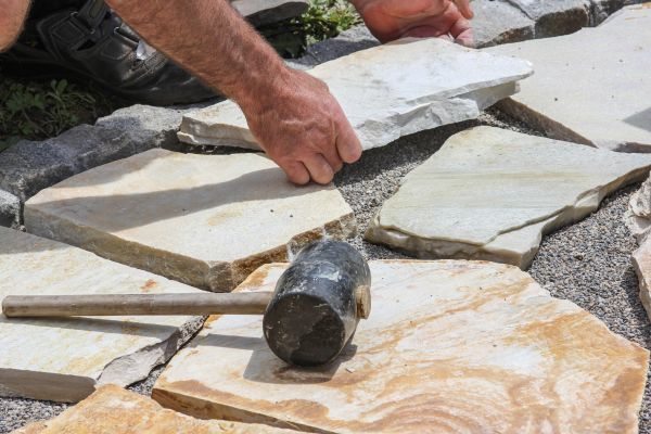 Stone Sidewalk Installation in Murrieta